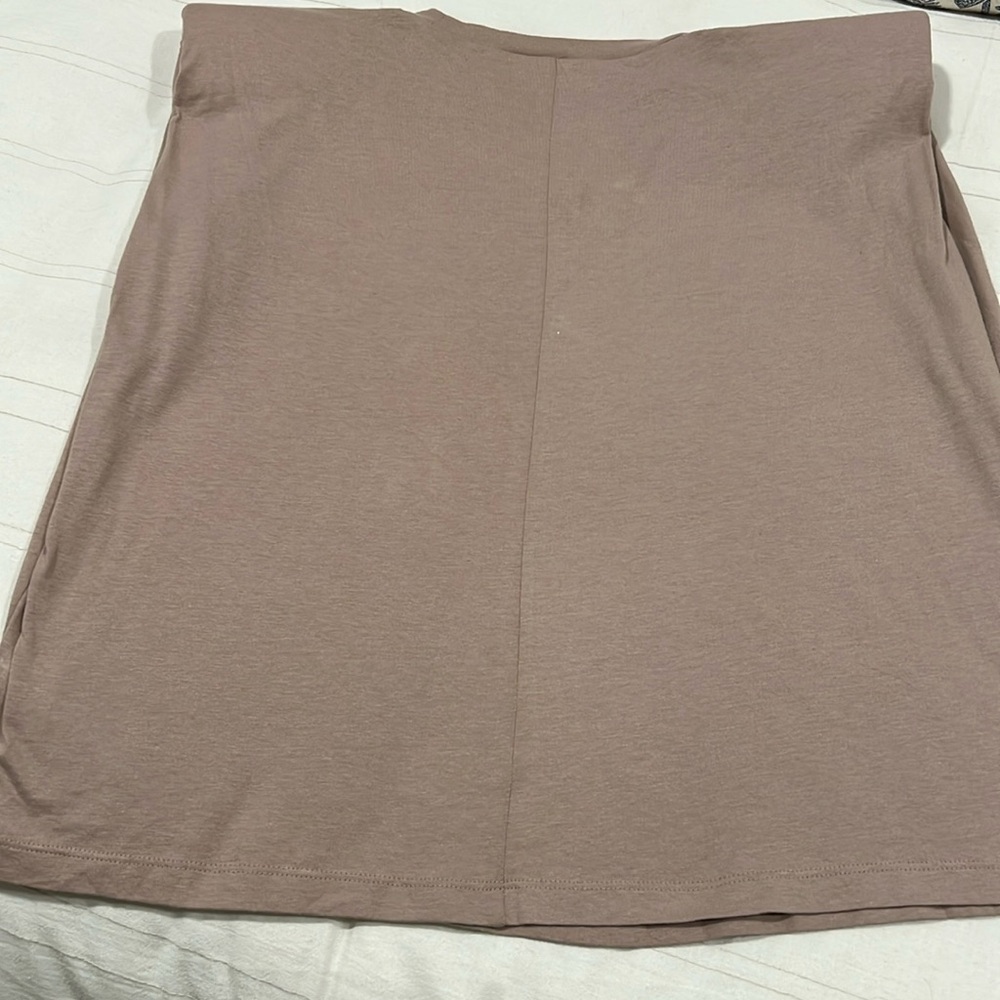 Dressed In LALA Muscle Tee Tan Shoulder Pads Boxy Fit S - Picture 12 of 14